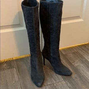 Antonio Melanie grey suede boots.